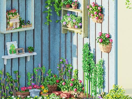 花店一角（个人主页-ZNjUyMTQ1NjQ=） - 创作习作 - 站酷设计师半夏Eureka原创素材 - 站酷ZCOOL