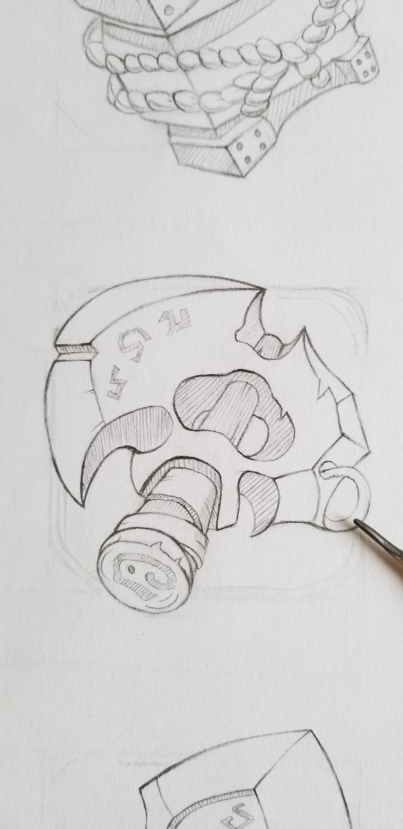 铅笔手绘游戏图标线稿