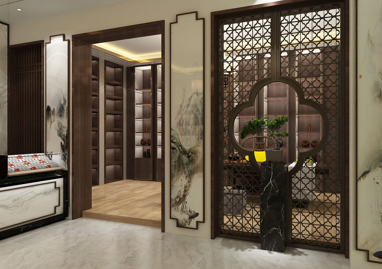 烟酒店设计效果图方案