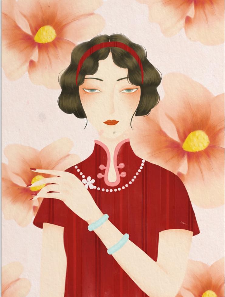 花样年华---旗袍（图ZMTU0Njc5NDMy） - 商业插画 - 站酷设计师李俊梅原创素材 - 站酷ZCOOL
