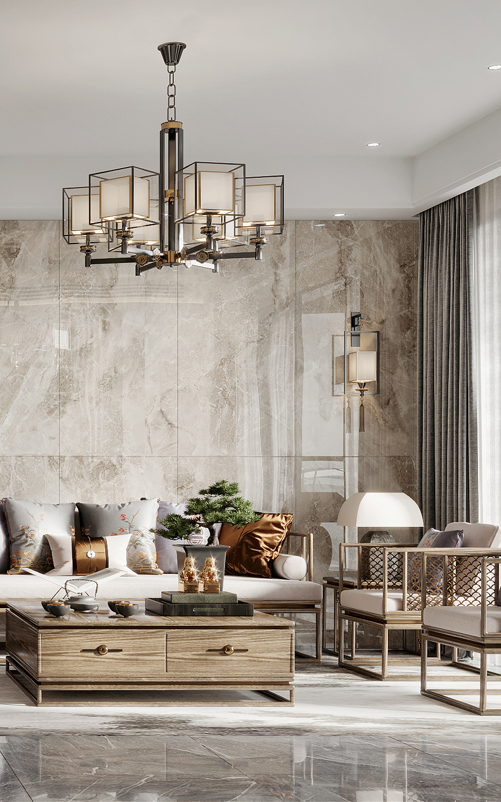 现代中式住宅（图ZMjQyMDY5MDcy） - 家装设计 - 站酷设计师KentonWong原创素材 - 站酷ZCOOL