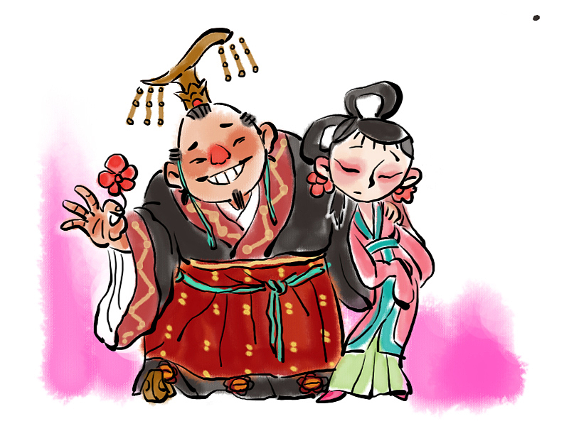 周幽王什么国家大事都不管,光知道吃喝玩乐,打发人到处找美女.