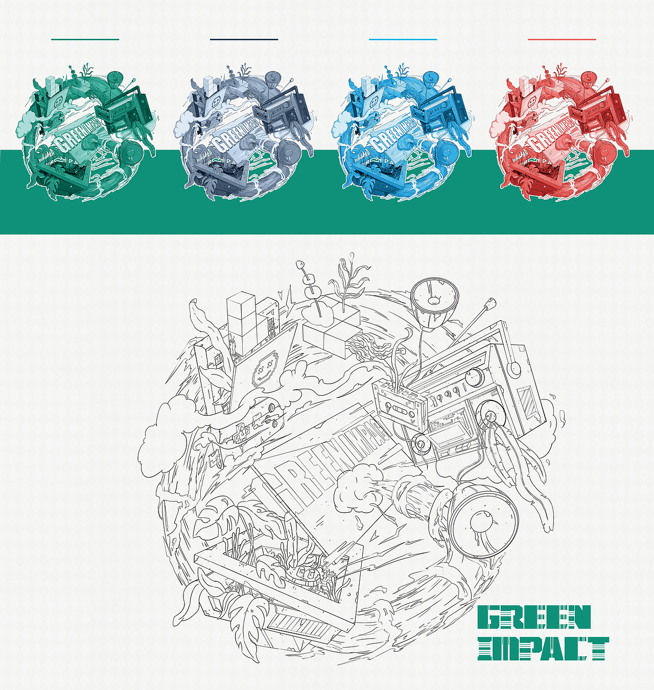 GREEN IMPACT（图ZMTEwNDEyMzQw） - 图案 - 站酷设计师捡个影子原创素材 - 站酷ZCOOL