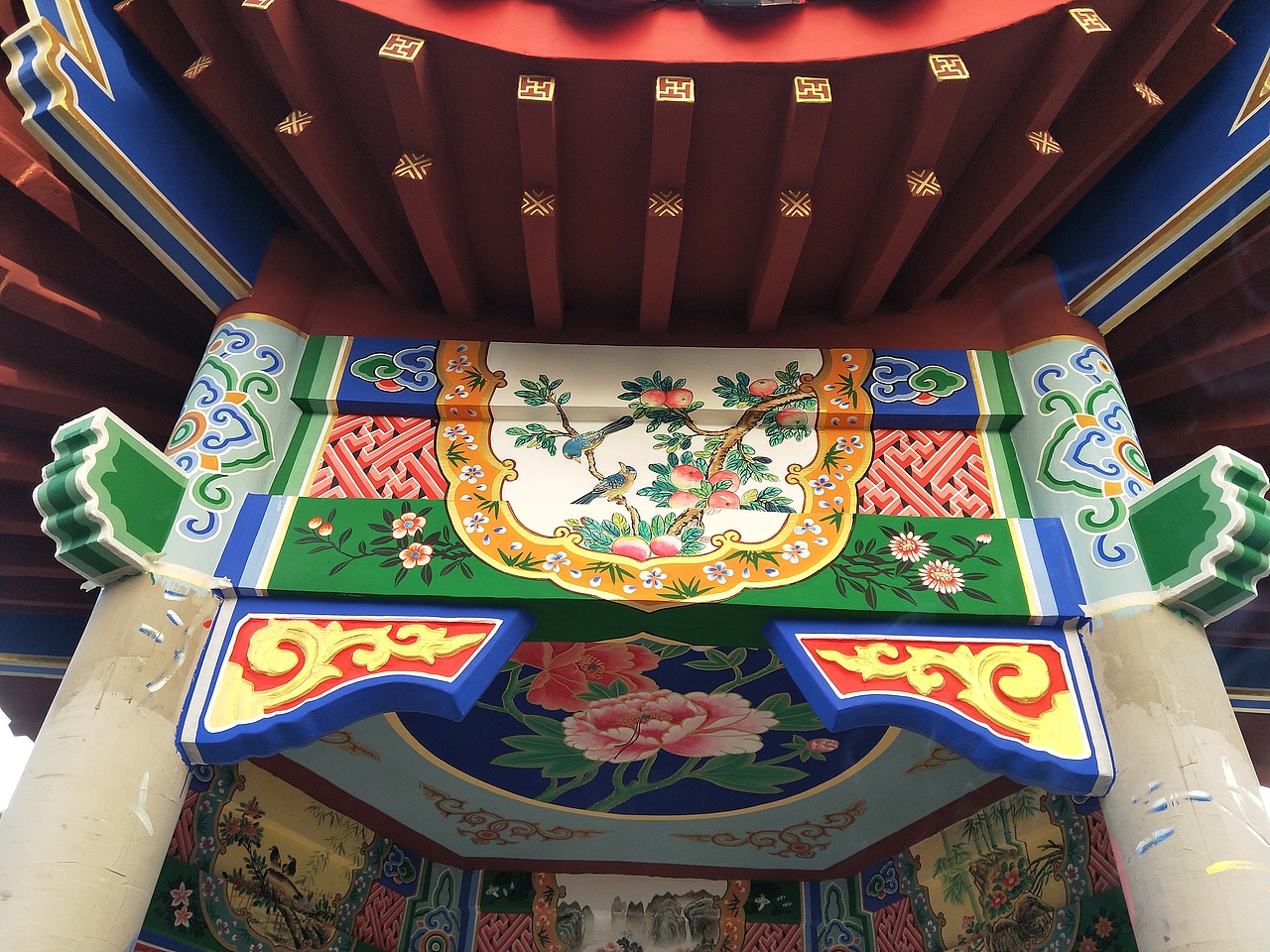 仿古建筑凉亭彩绘