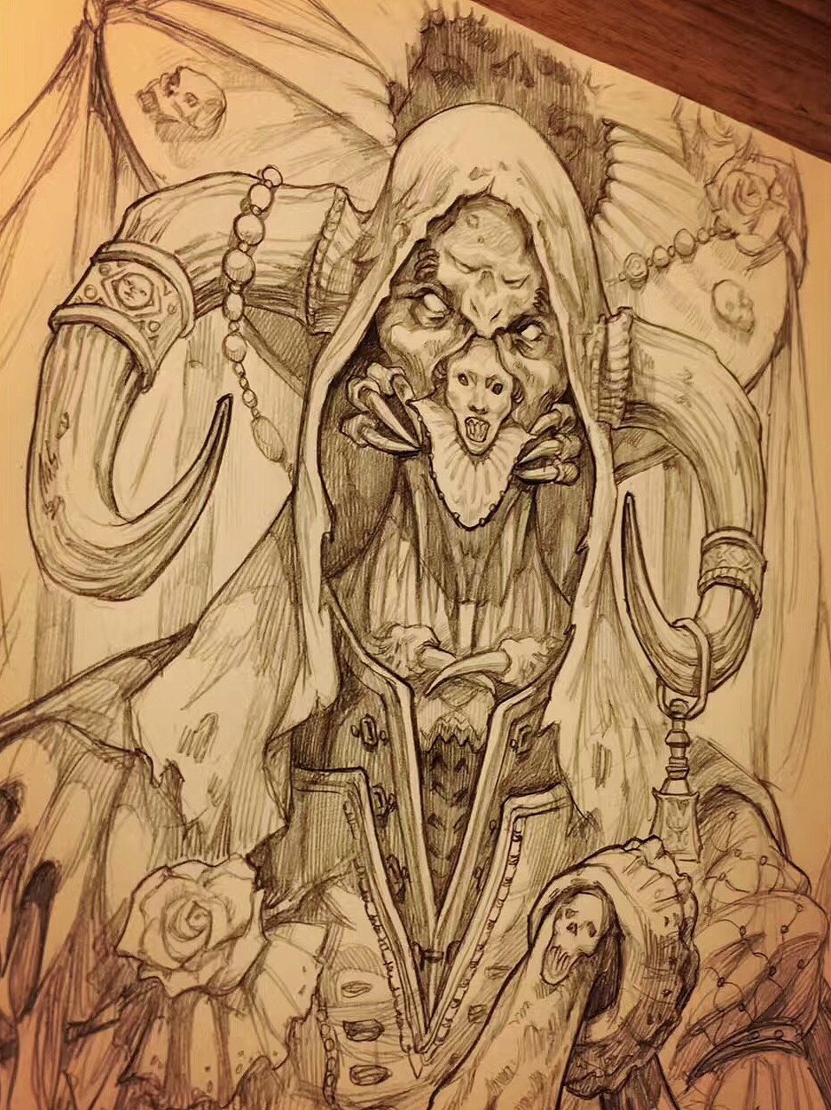 鬼新娘与武将|插画|概念设定|涂弥TeaMe - 原创