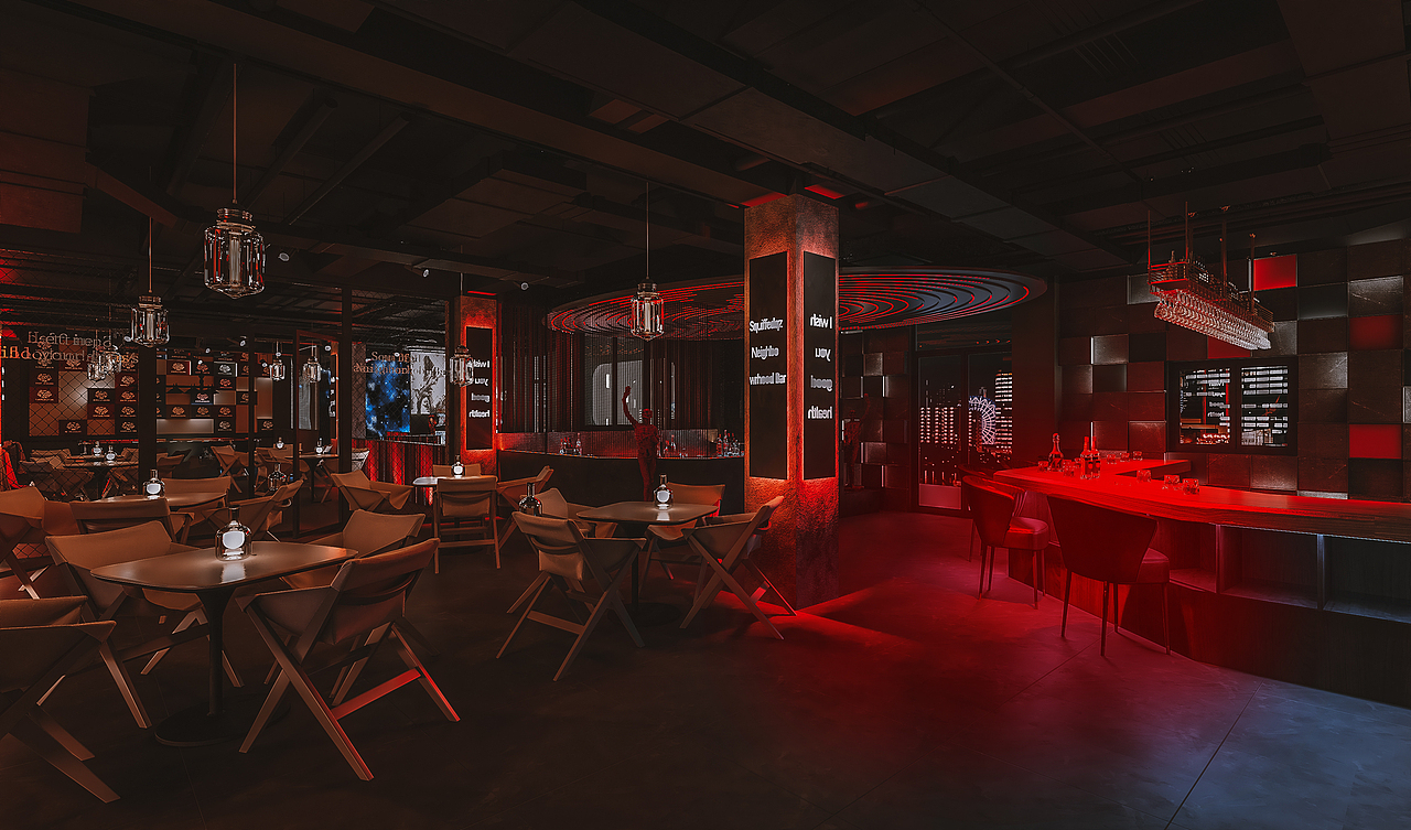 動物世界原創(chuàng)音樂酒吧設(shè)計效果（圖ZMjYwMTA2NDQw） - 商業(yè)空間設(shè)計 - 站酷設(shè)計師墨松設(shè)計原創(chuàng)素材 - 站酷ZCOOL
