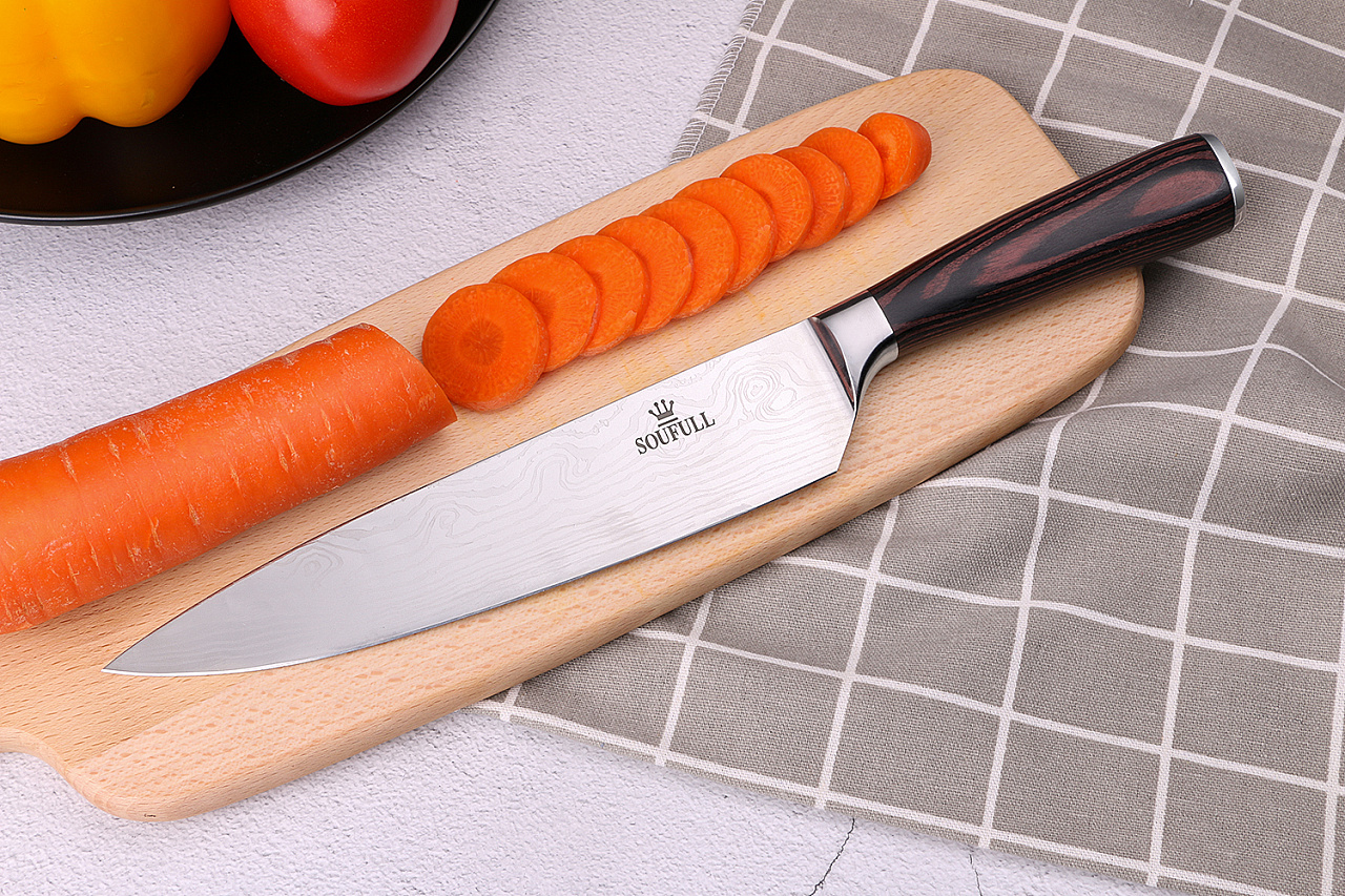 大马士革纹主厨刀