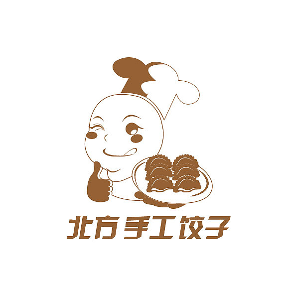 "北方手工饺子"logo设计|平面|logo|成为自己的期待_原创作品-站酷zco