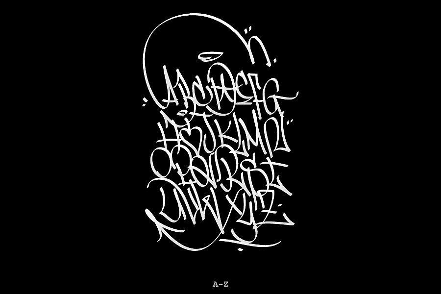 手写涂鸦签名字体handstyle