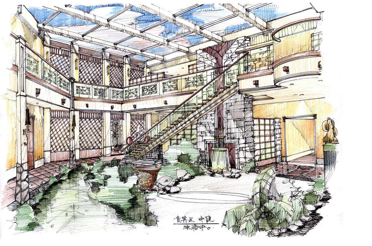 Genesis未建成设计--第九寨手绘方案（图ZMzQzNjcxMzY=） - 建筑设计 - 站酷设计师designGlenn原创素材 - 站酷ZCOOL