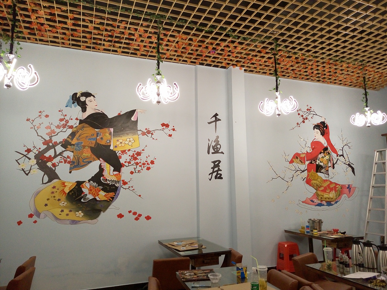 【千渔居】寿司店彩绘|纯艺术|绘画|广州墙绘艺术 - 原创作品 - 站酷