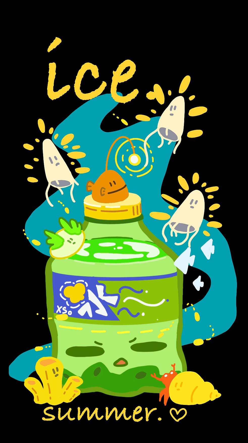 夏日雪碧鱼大海qwq