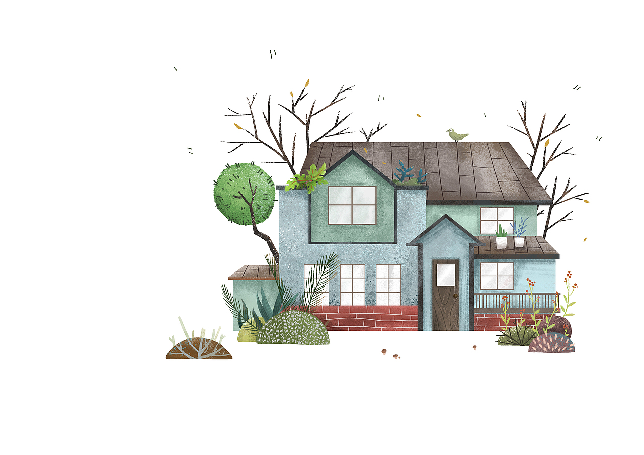 小房子|插画|艺术插画|ronnn_原创作品-站酷zcool