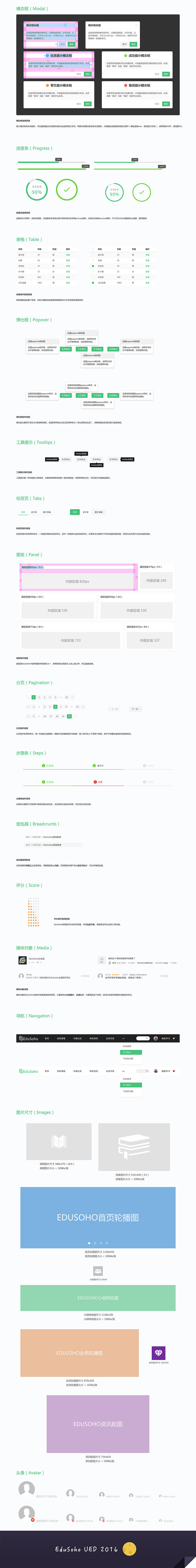EduSoho UI 设计规范(Web版)(图ZNDI2ODM4NDQ=) - 其他网页 - 站酷设计师benzlee原创素材 - 站酷ZCOOL