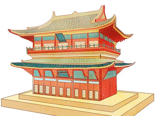 古代建筑插画练习