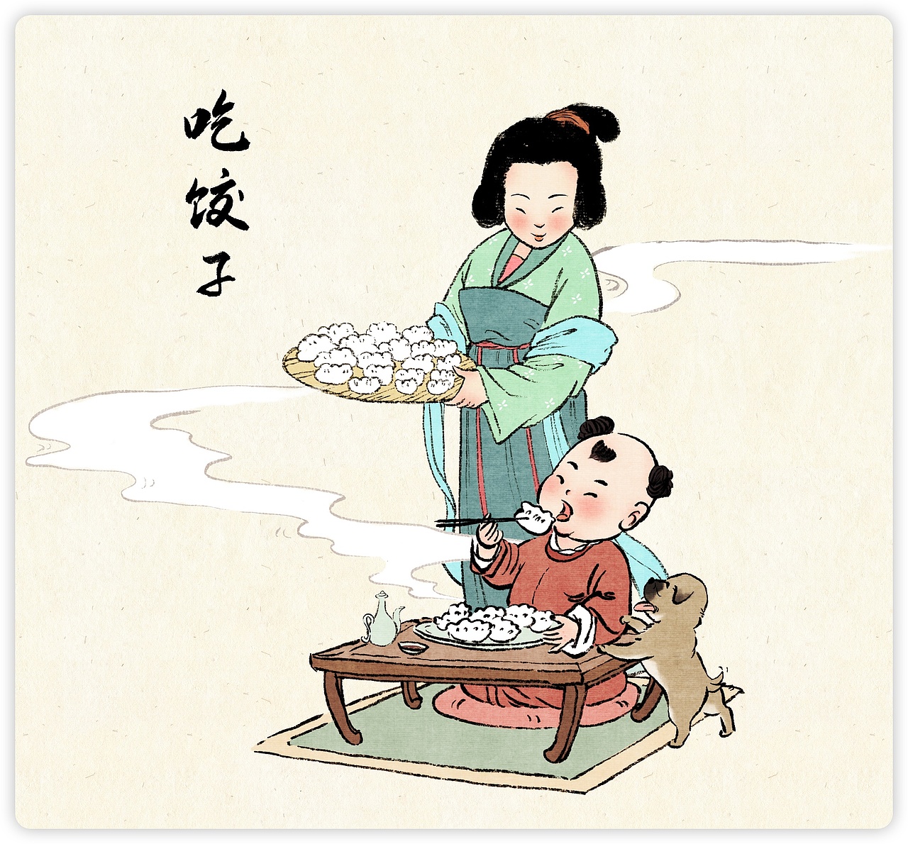 中国古代传统年俗系列（图ZMzI1NjUxMzA0） - 商业插画 - 站酷设计师虚山原创素材 - 站酷ZCOOL