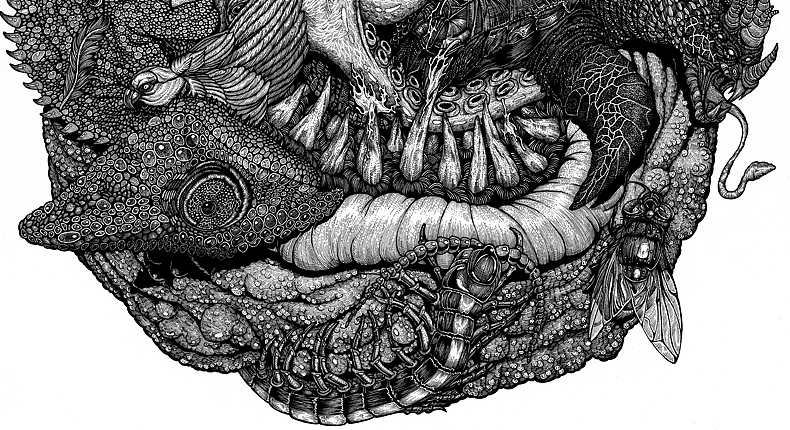 七宗罪饕餮纸本手绘高清细节