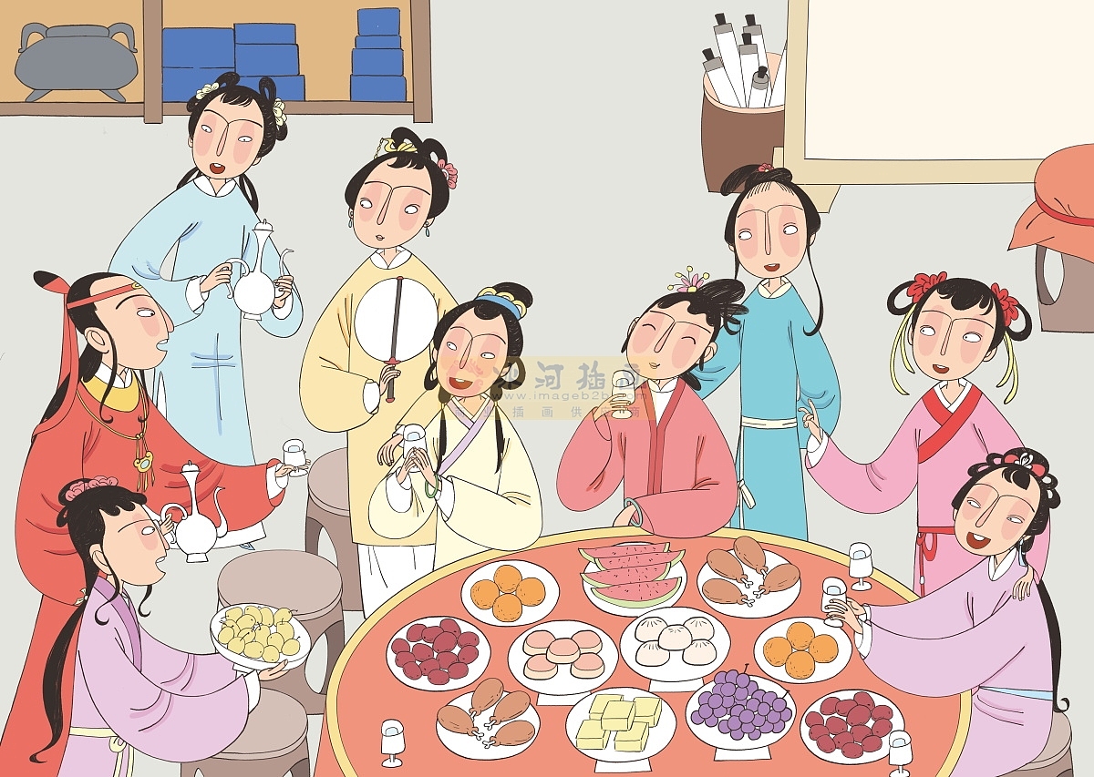 四大名著红楼梦绘本新古风装饰风风格（图ZMjM4ODEyNDE2） - 绘本 - 站酷设计师汉图文化公司原创素材 - 站酷ZCOOL