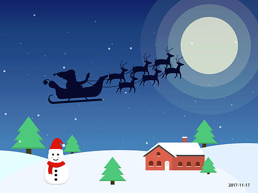 扁平圣诞 练习 附源文件下载