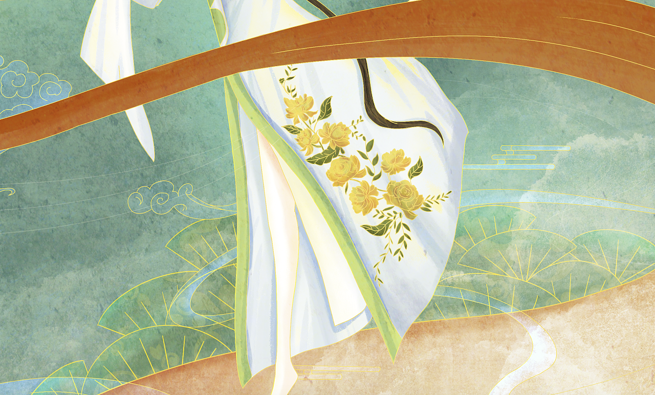 古风国潮插画游园惊梦牡丹亭niup