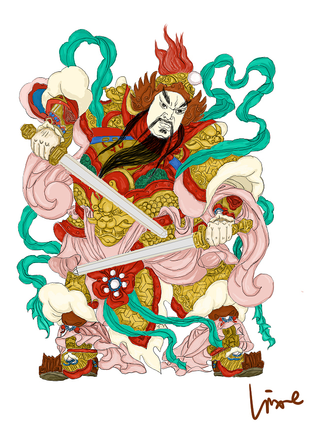 门神（图ZMTU1NTEzNzc2） - 艺术插画 - 站酷设计师宸雪原创素材 - 站酷ZCOOL