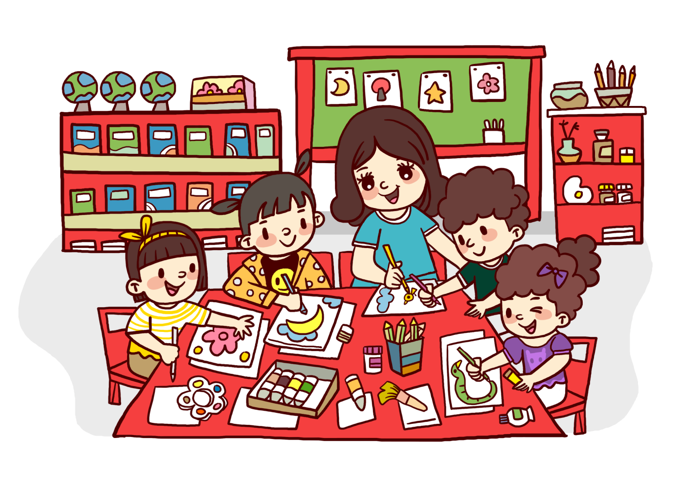 手绘定制幼儿园毕业纪念册|插画|商业插画|丁阳 - 原创作品 - 站酷