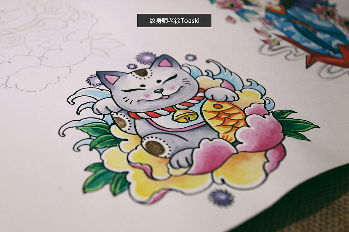 老徐的纹身手稿-日式纹身手稿|插画|新锐潮流插画|toaski_原创作品