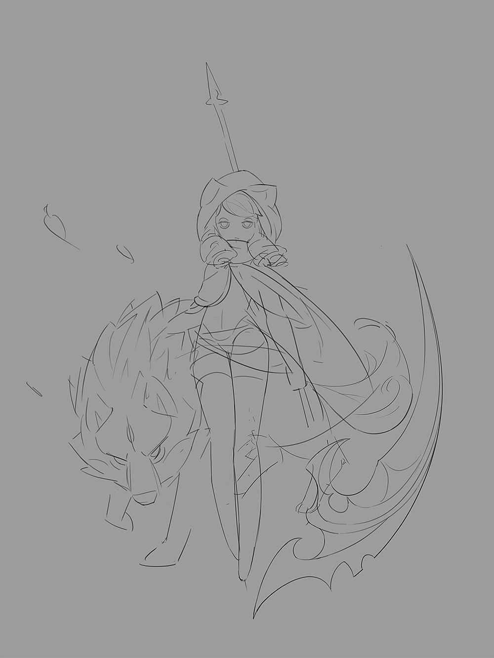 小红帽和大灰狼|插画|游戏原画|村希_原创作品-站酷(zcool)