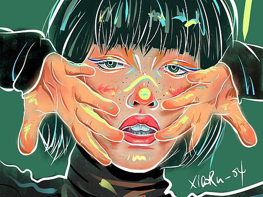 原创头像插画（个人主页-ZNTA2NjI2MDg=） - 创作习作 - 站酷设计师蓝愫原创素材 - 站酷ZCOOL