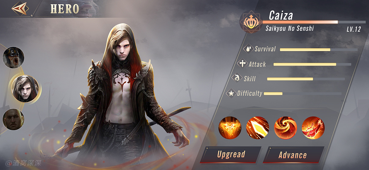 欧美魔幻风-英雄界面|ui|游戏ui|酒窝深深 - 原创作品 - 站酷 (zcool)