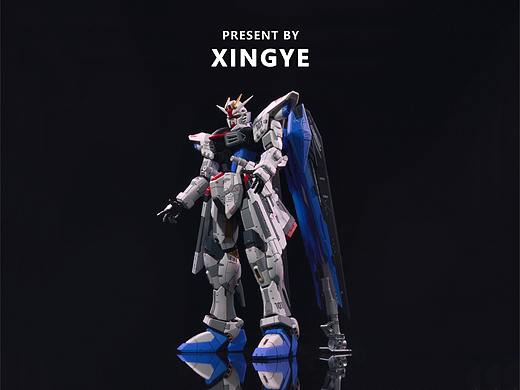 模型静物摄影 · 自由高达