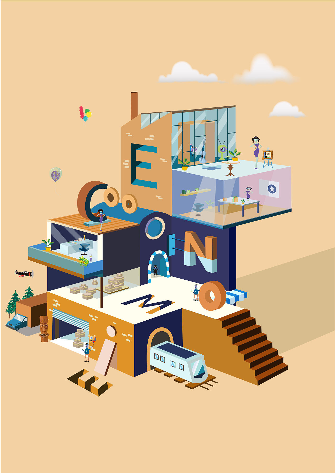 ai2.5d建筑物|平面|其他平面|不吃山楂片 - 临摹作品 - 站酷 (zcool)