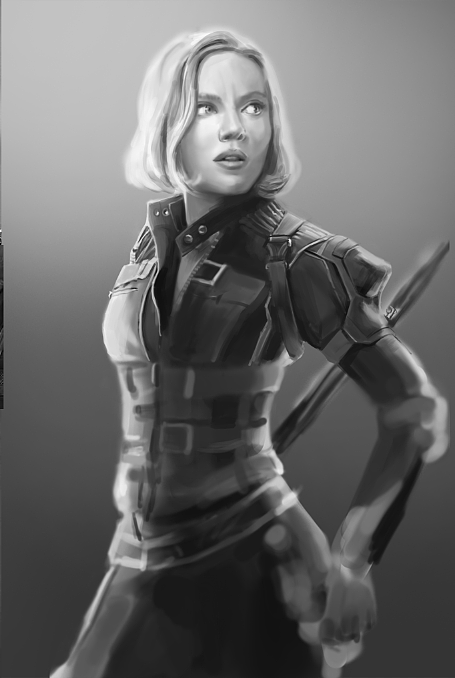 复联黑寡妇临摹（图ZMTE2NDg4MjM2） - 创作习作 - 站酷设计师怕热的包子原创素材 - 站酷ZCOOL