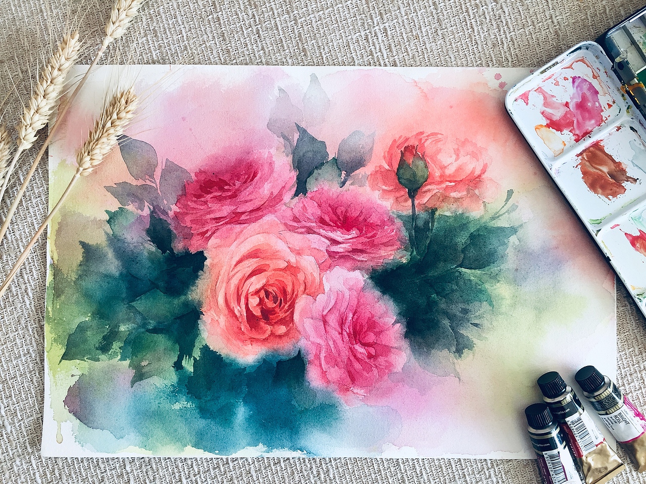 假期在家待着画的花花（图ZMjAwMjczNDIw） - 绘画 - 站酷设计师小米在画画原创素材 - 站酷ZCOOL