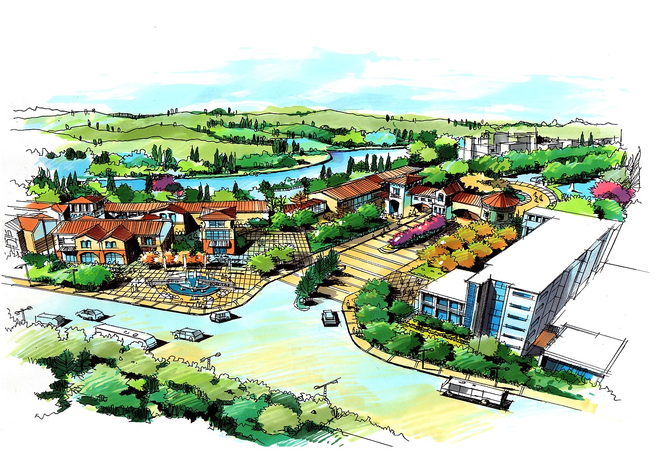 园林手绘设计优秀作品案例欣赏(六)