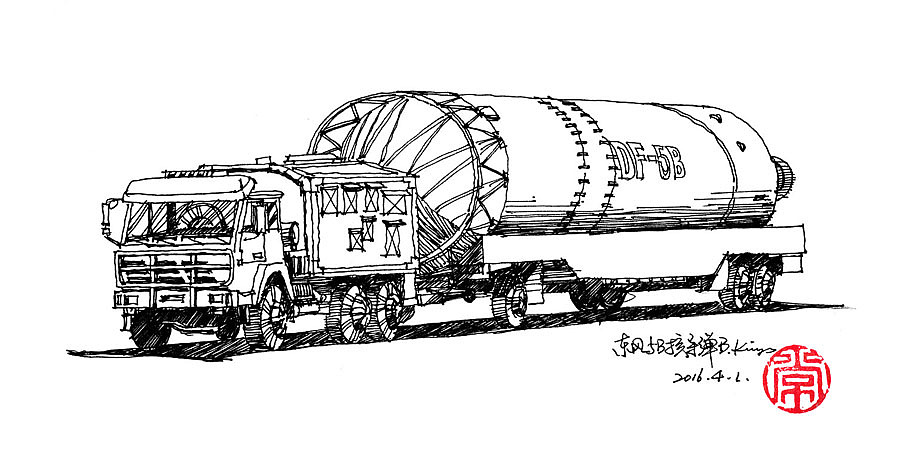 绘车丨2015阅兵式之导弹车