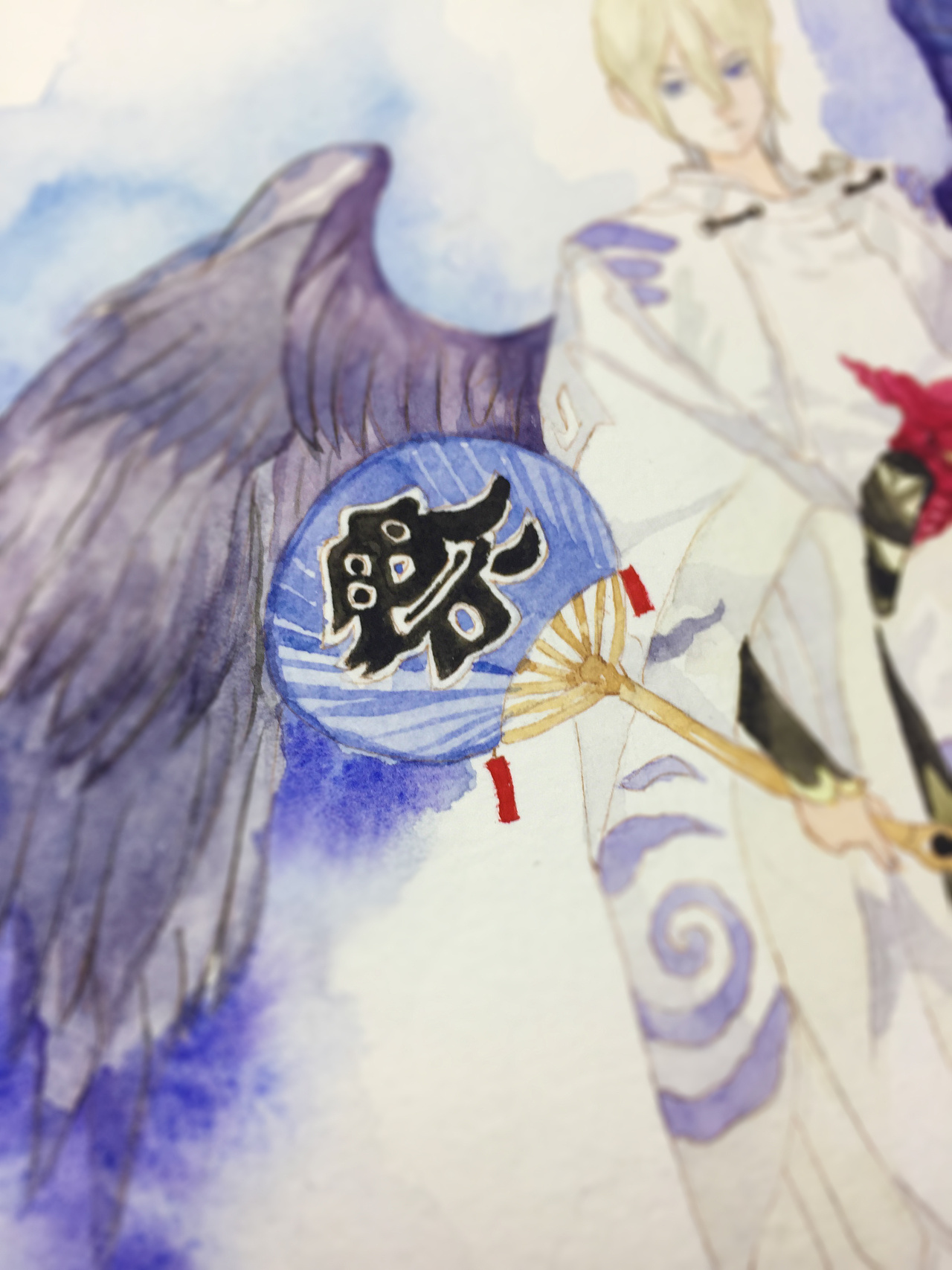水彩手绘--阴阳师 大天狗子