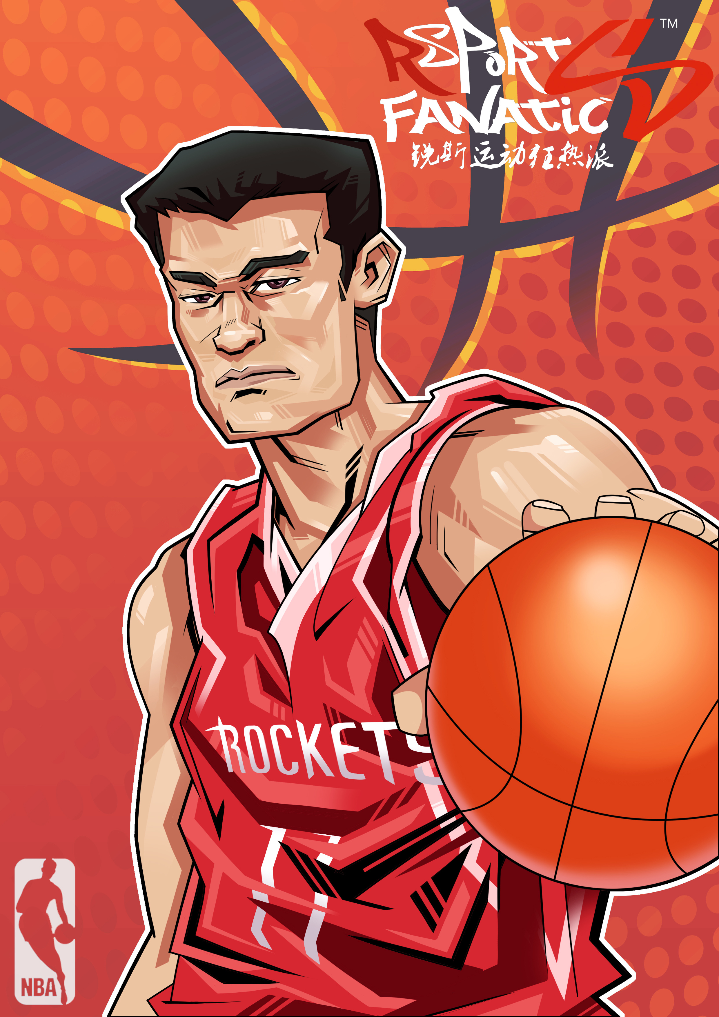 NBA漫画肖像系列·火箭 姚明 麦迪|animation|single caricature|NBA乐爷_Original作品-站酷ZCOOL