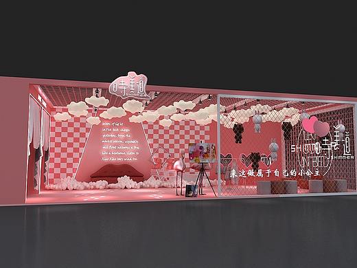 服装美陈效果图3D展位