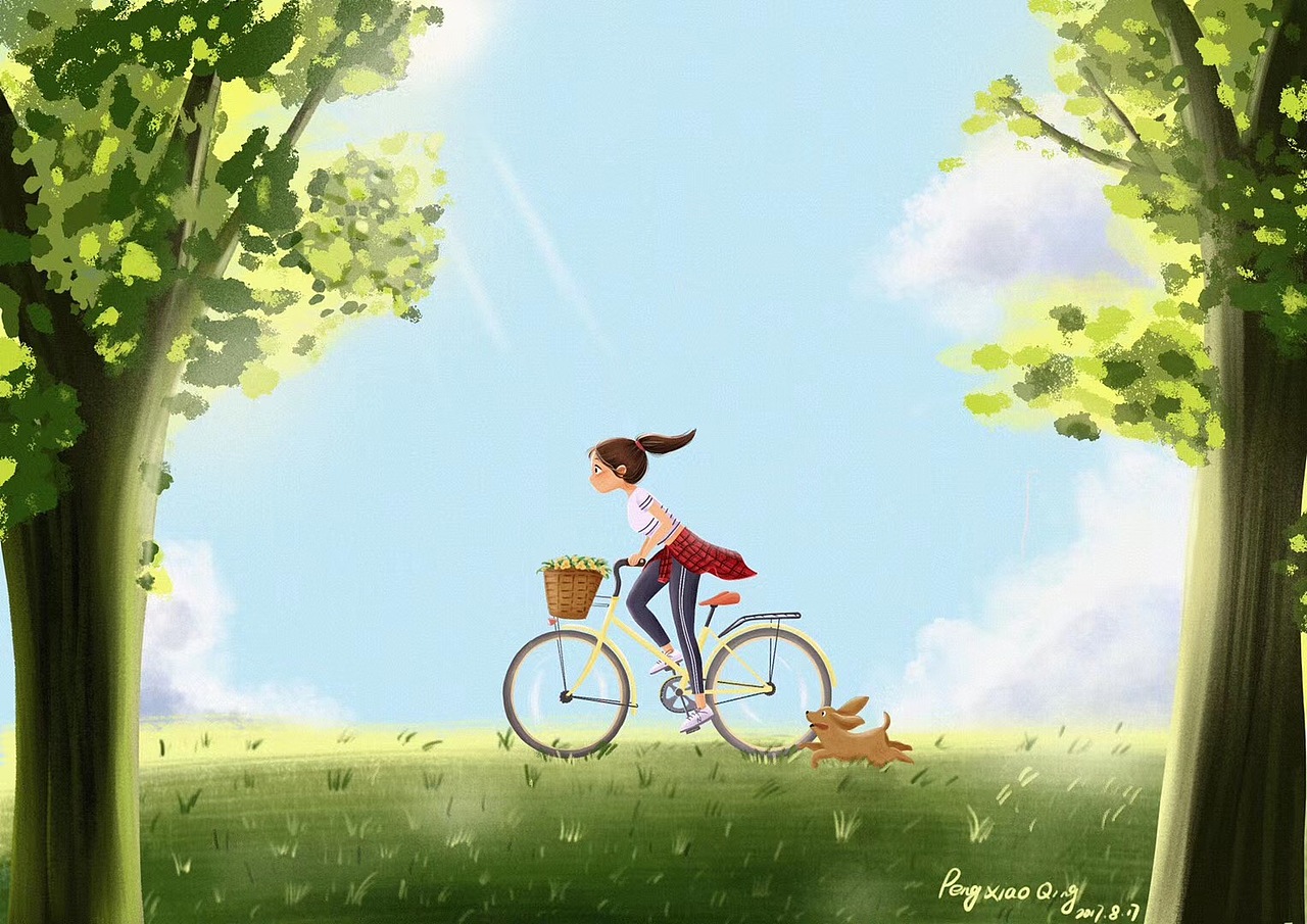 明媚的阳光|插画|创作习作|敦鹿敏_原创作品-站酷zcool