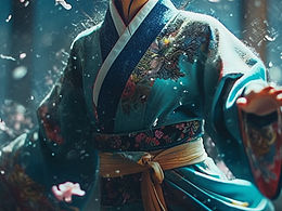 AI绘画，汉服女孩