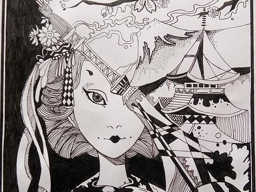 黑白装饰画01