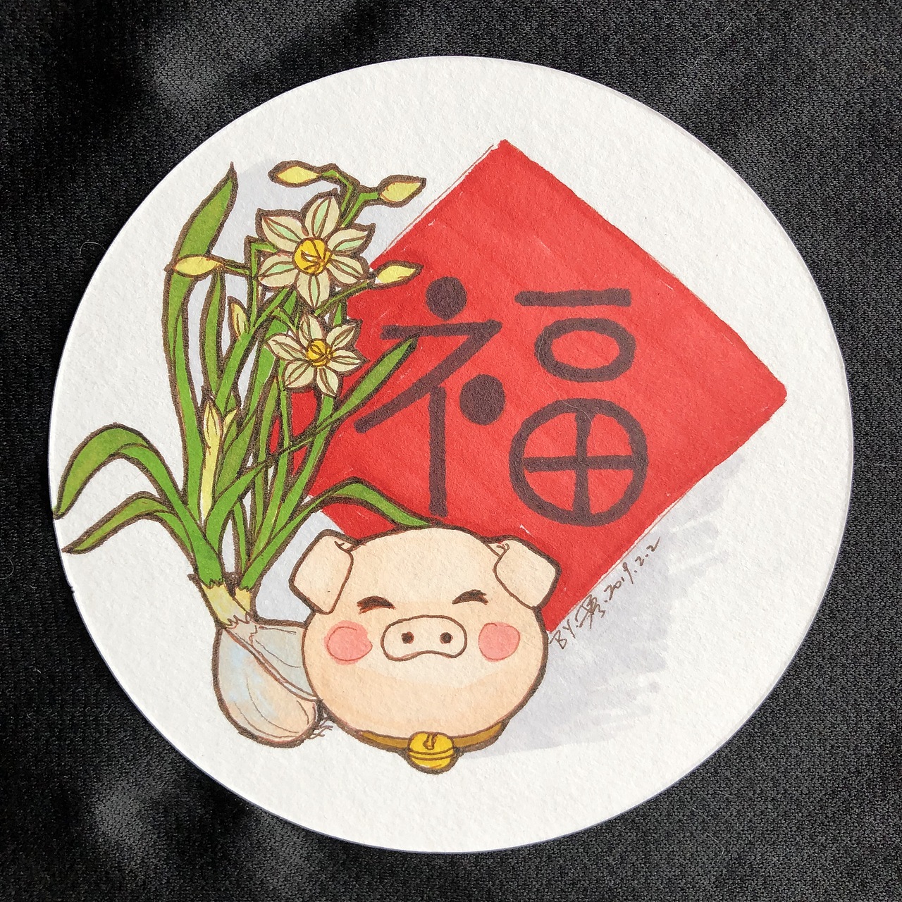 猪年春节主题插图-中国移动答题吧