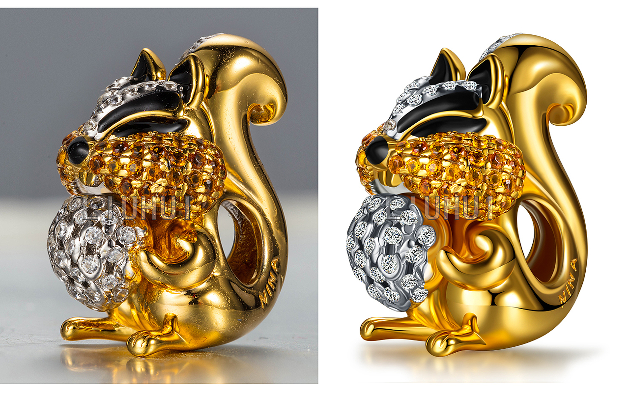 珠宝饰品产品白底摄影修图