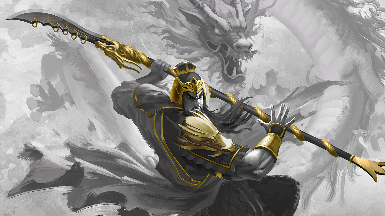 射雕群侠传与真三国无双联动kv海报关羽