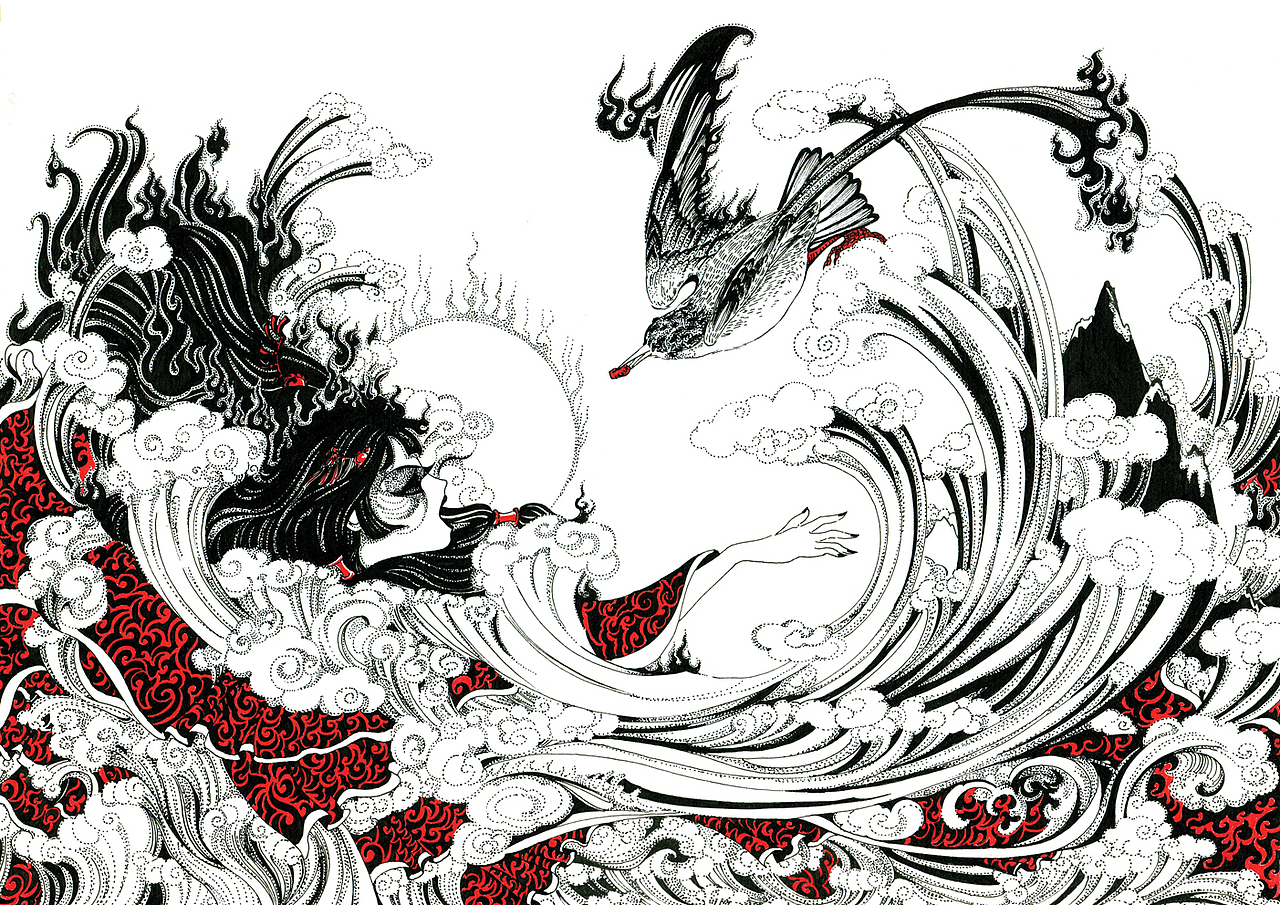 山海经|插画|商业插画|陈丝雨的插画_原创作品-站酷zcool