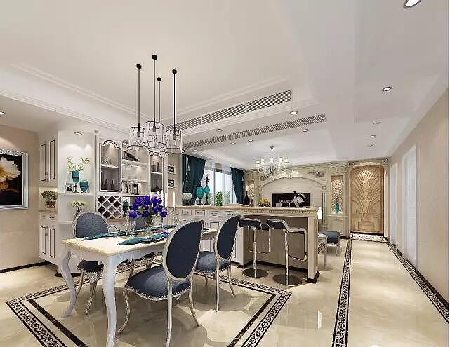 正商华钻200平现代美式风格大平层装修样板间（图ZOTA0OTM1NTI=） - 家装设计 - 站酷设计师美巢装饰花园路店原创素材 - 站酷ZCOOL