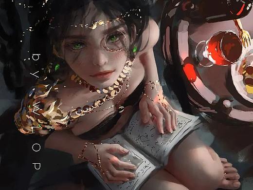 刺客边风推荐！Wlop《鬼刀2》手绘插画教程，抱走3亿热度原画女神，不必苦等来生！