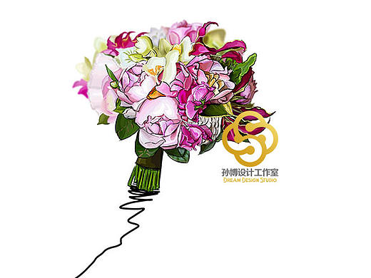 婚礼手绘——手捧花