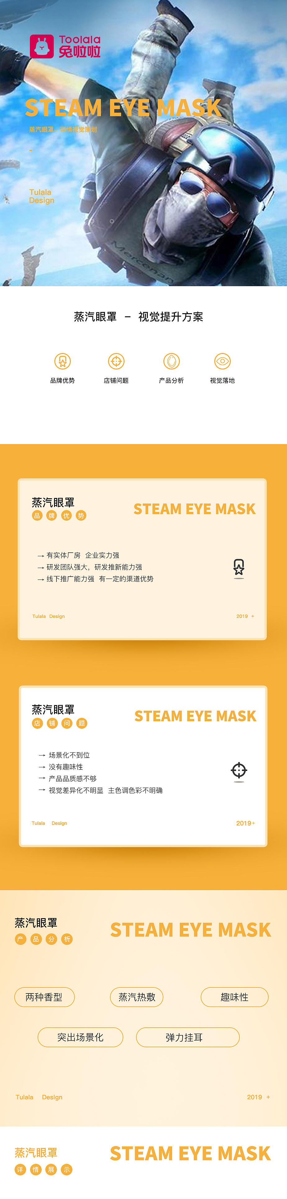 兔啦啦视觉设计蒸汽热敷眼罩详情页设计